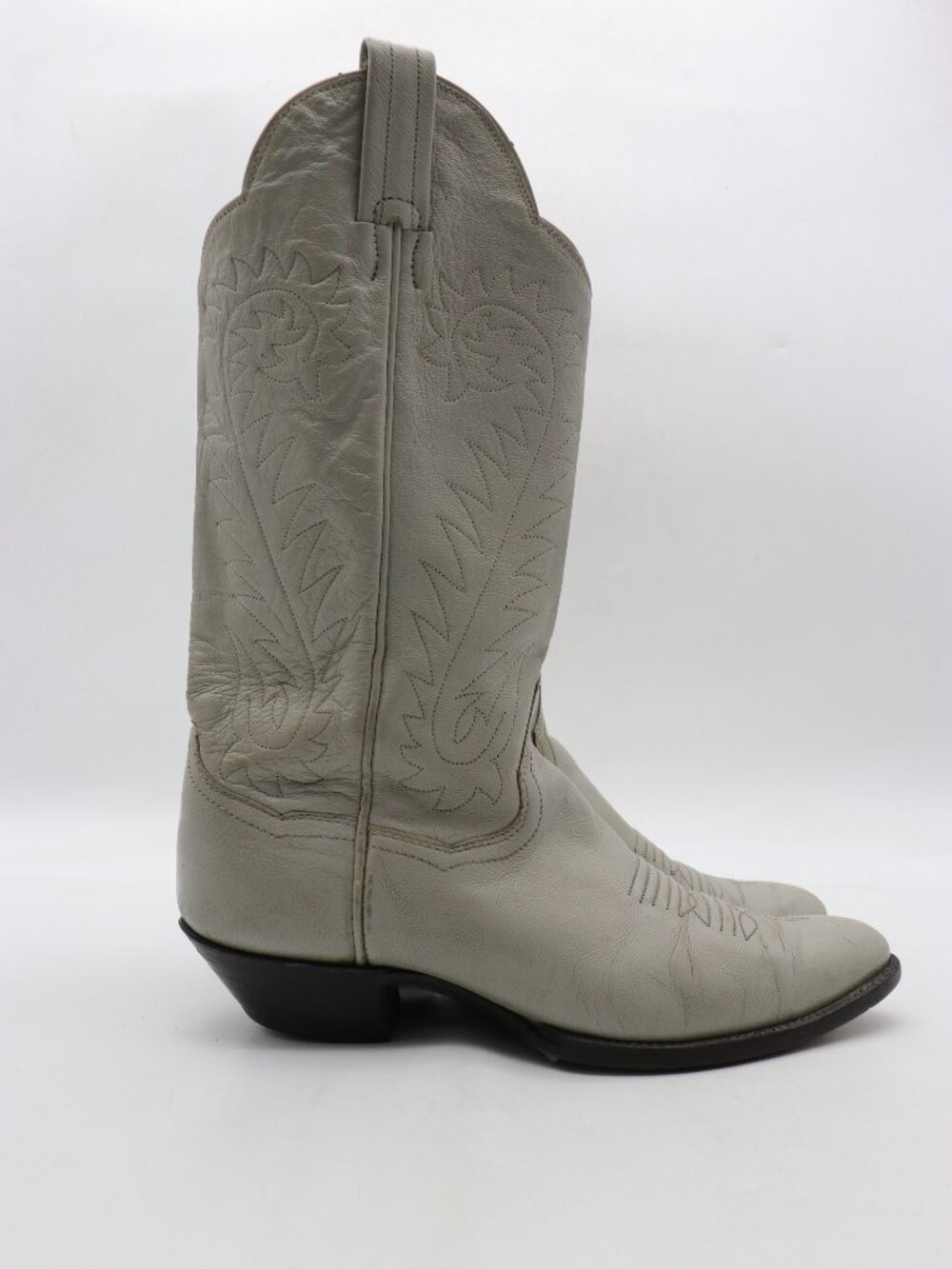 Panhandle Slim Western Cowboy Boots Women's Size 6.5 B Gray Leather Pull On Shoe